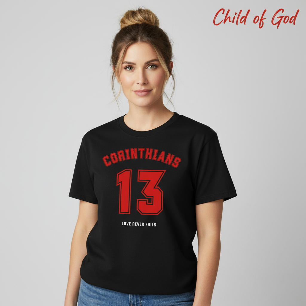 Corinthians 13 Love Never Fails T-Shirt__hero