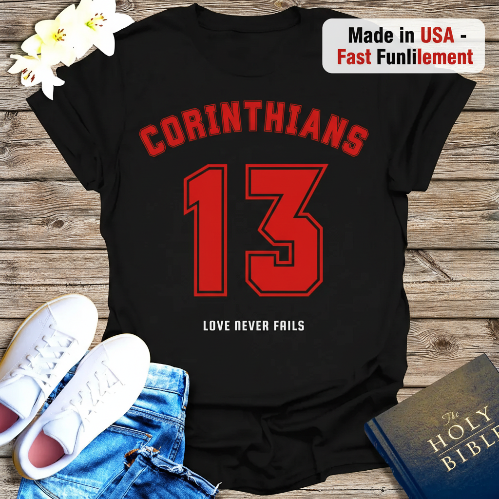 Corinthians 13 Love Never Fails T-Shirt__pair