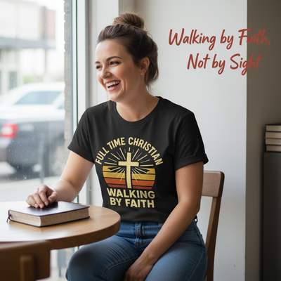 Full Time Christian Walking by Faith T-Shirt__use