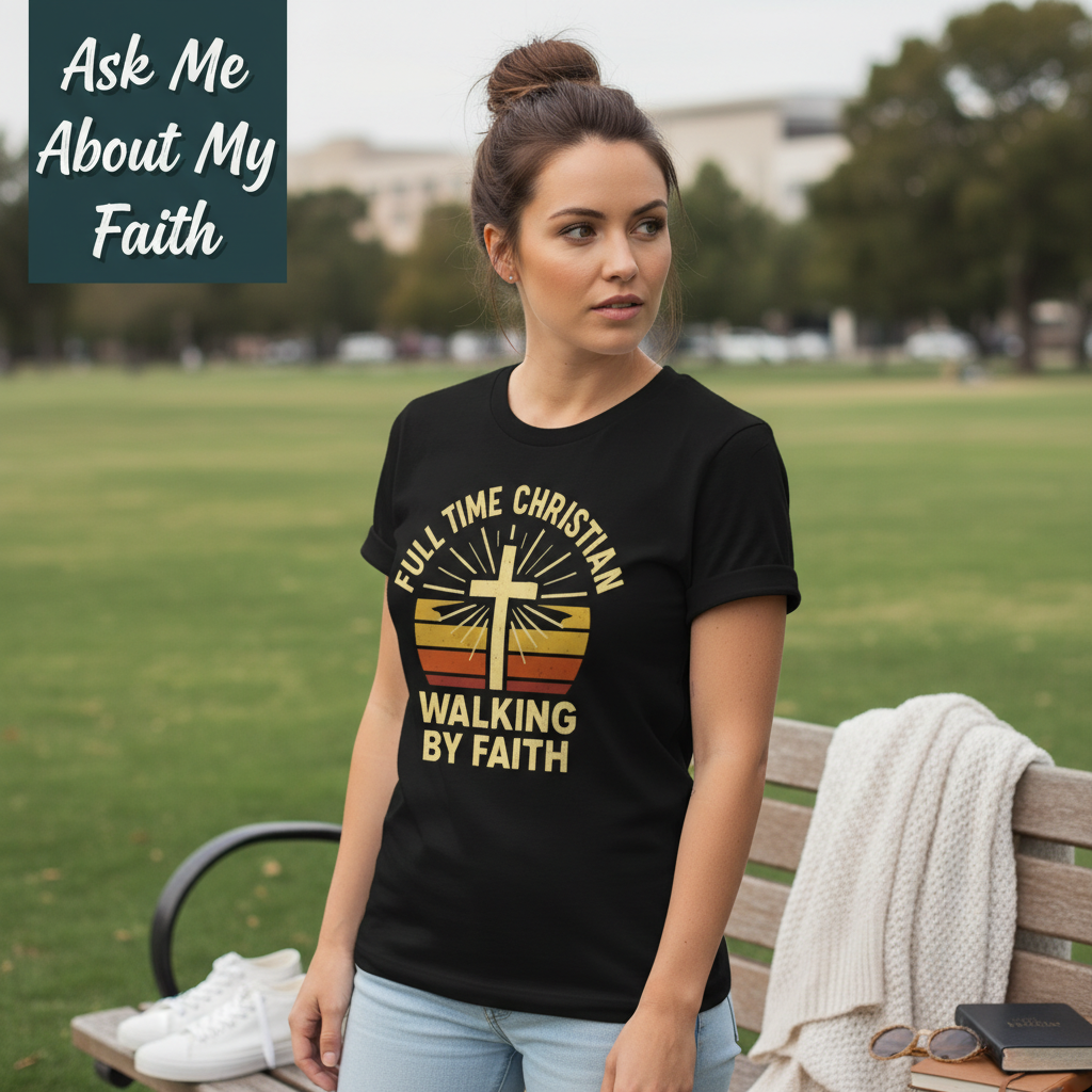 Full Time Christian Walking by Faith T-Shirt__pair