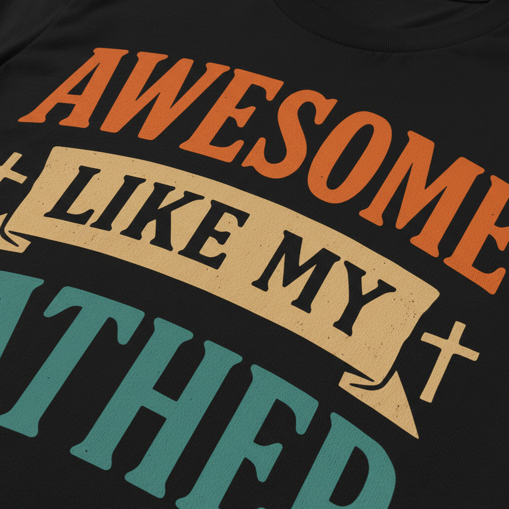 Awesome Like My Father T-Shirt__detail