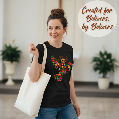 Floral Dove of Peace T-Shirt__lifestyle