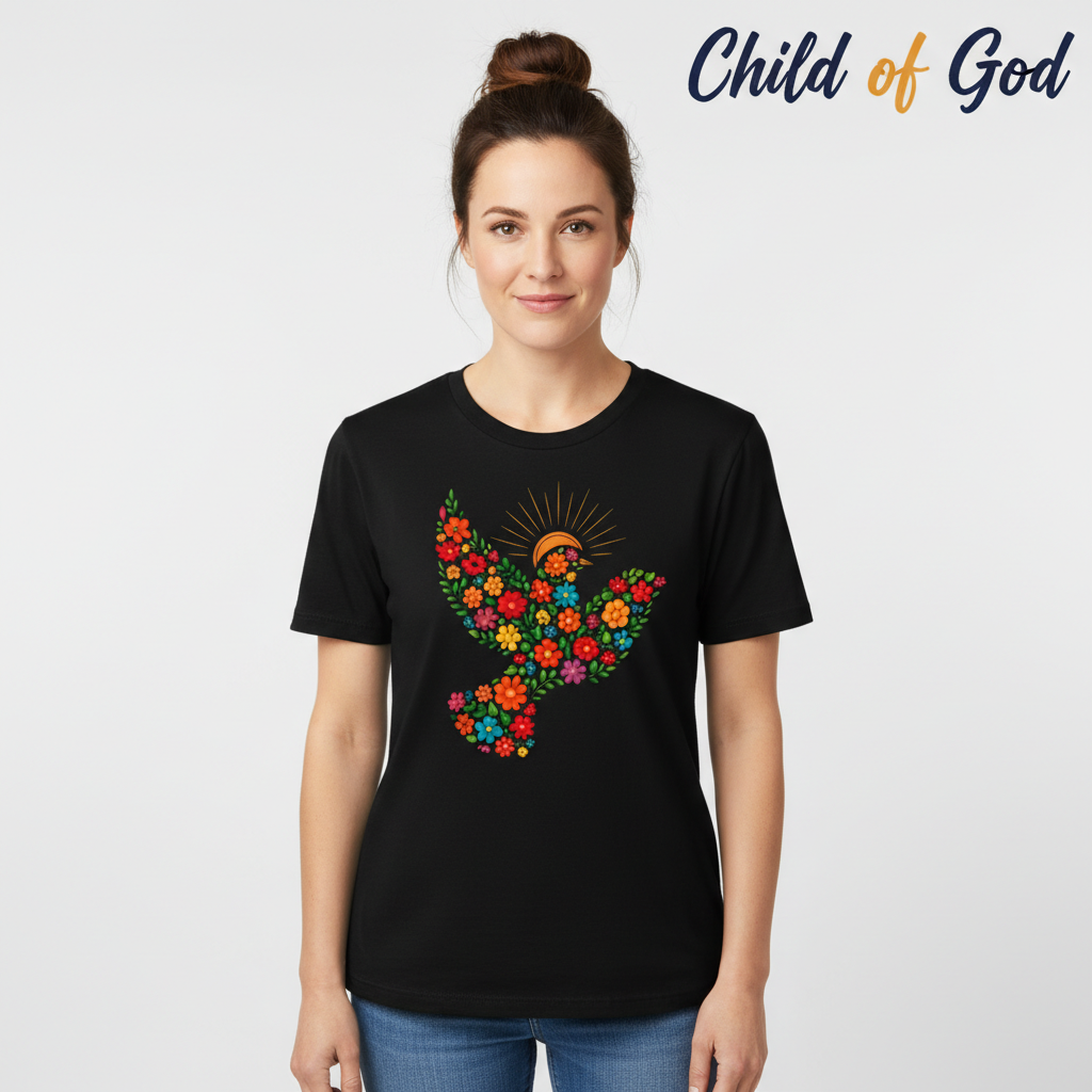 Floral Dove of Peace T-Shirt__hero