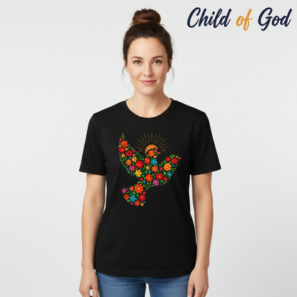 Floral Dove of Peace T-Shirt__hero