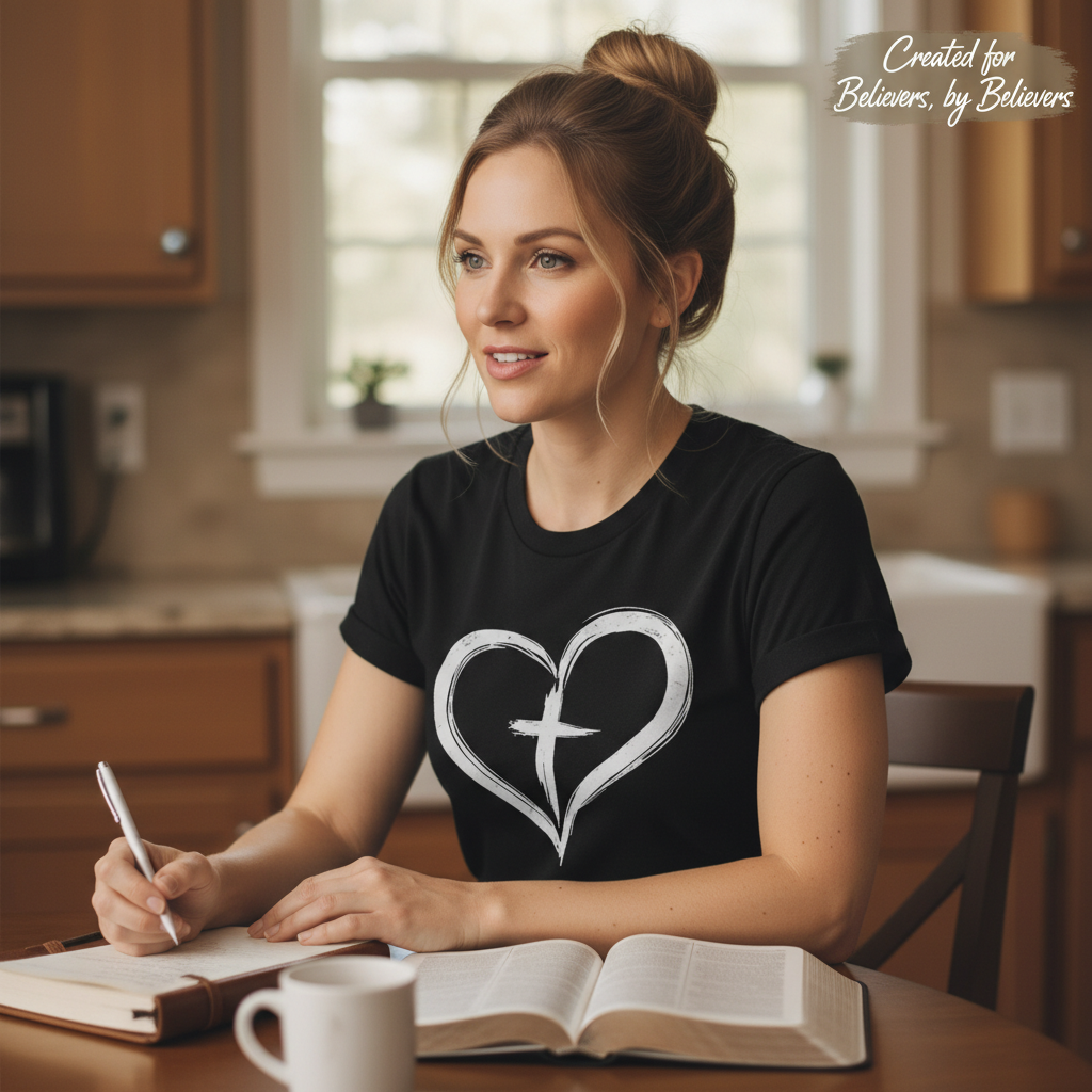 Cross in Heart T-Shirt__use