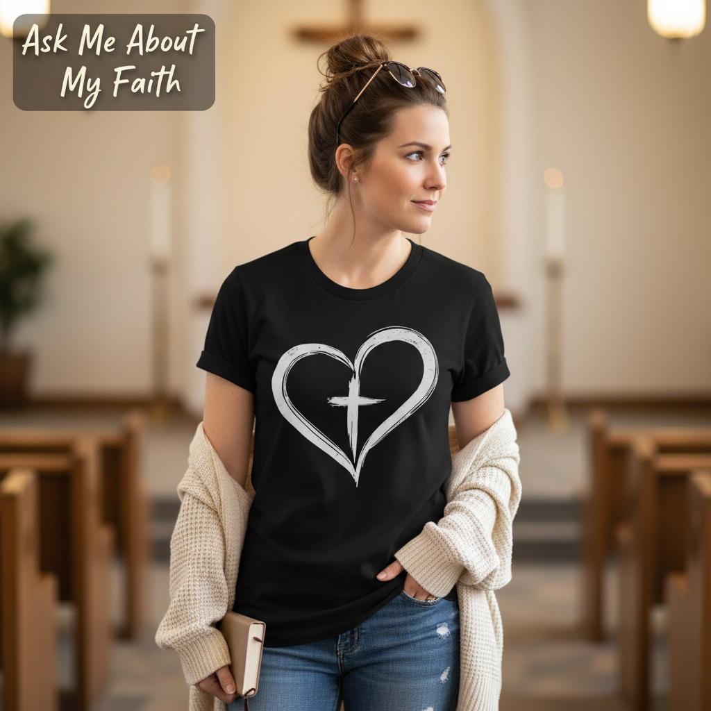 Cross in Heart T-Shirt__pair