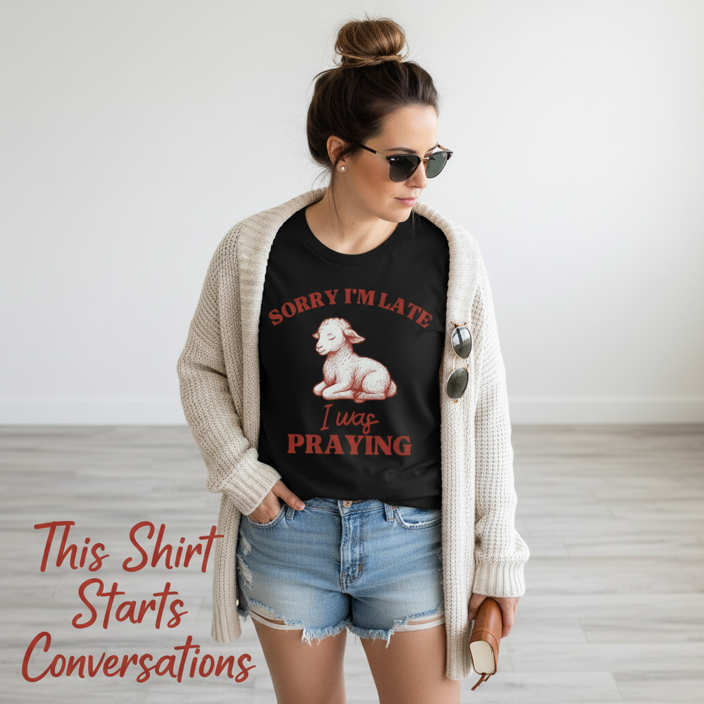 Sorry I'm Late I Was Praying T-Shirt__pair