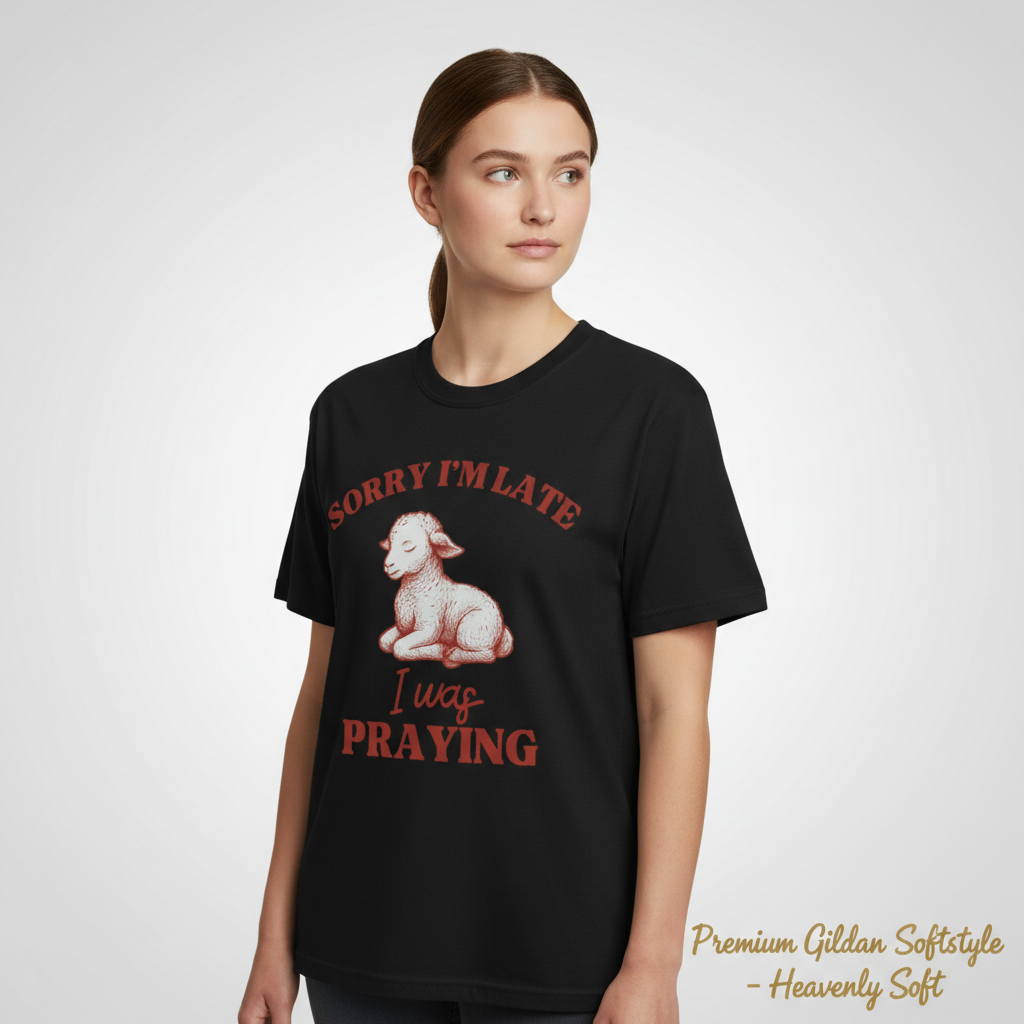 Sorry I'm Late I Was Praying T-Shirt__space