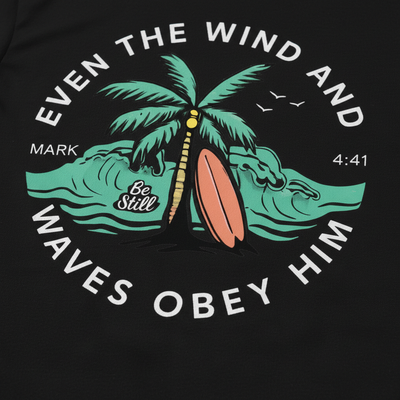 Even the Waves Obey T-Shirt__detail