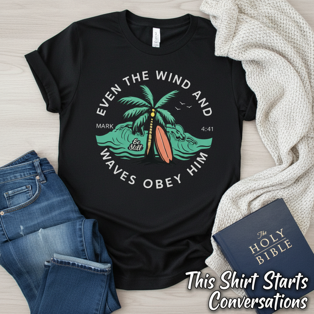 Even the Waves Obey T-Shirt__pair