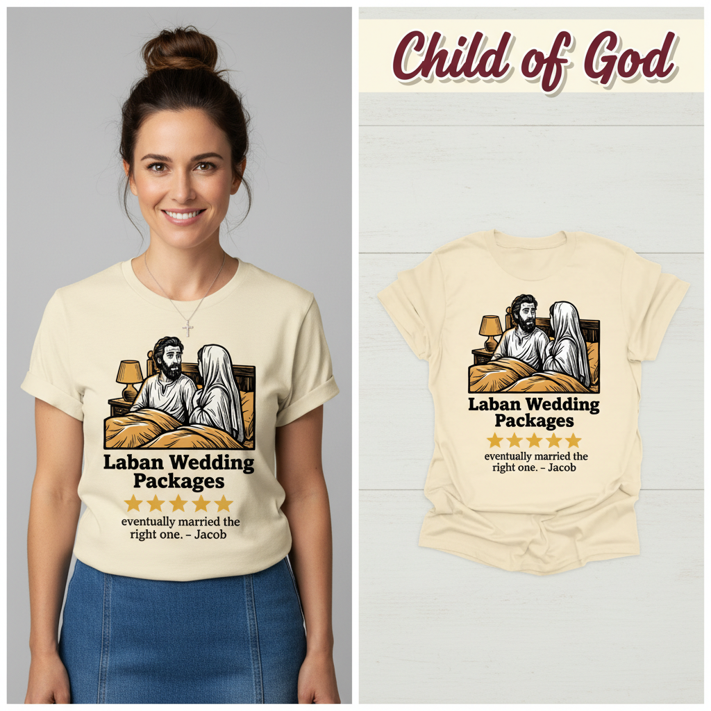 Laban Wedding Packages T-Shirt_model_flat