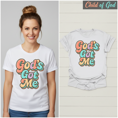 God's Got Me T-Shirt_model_flat