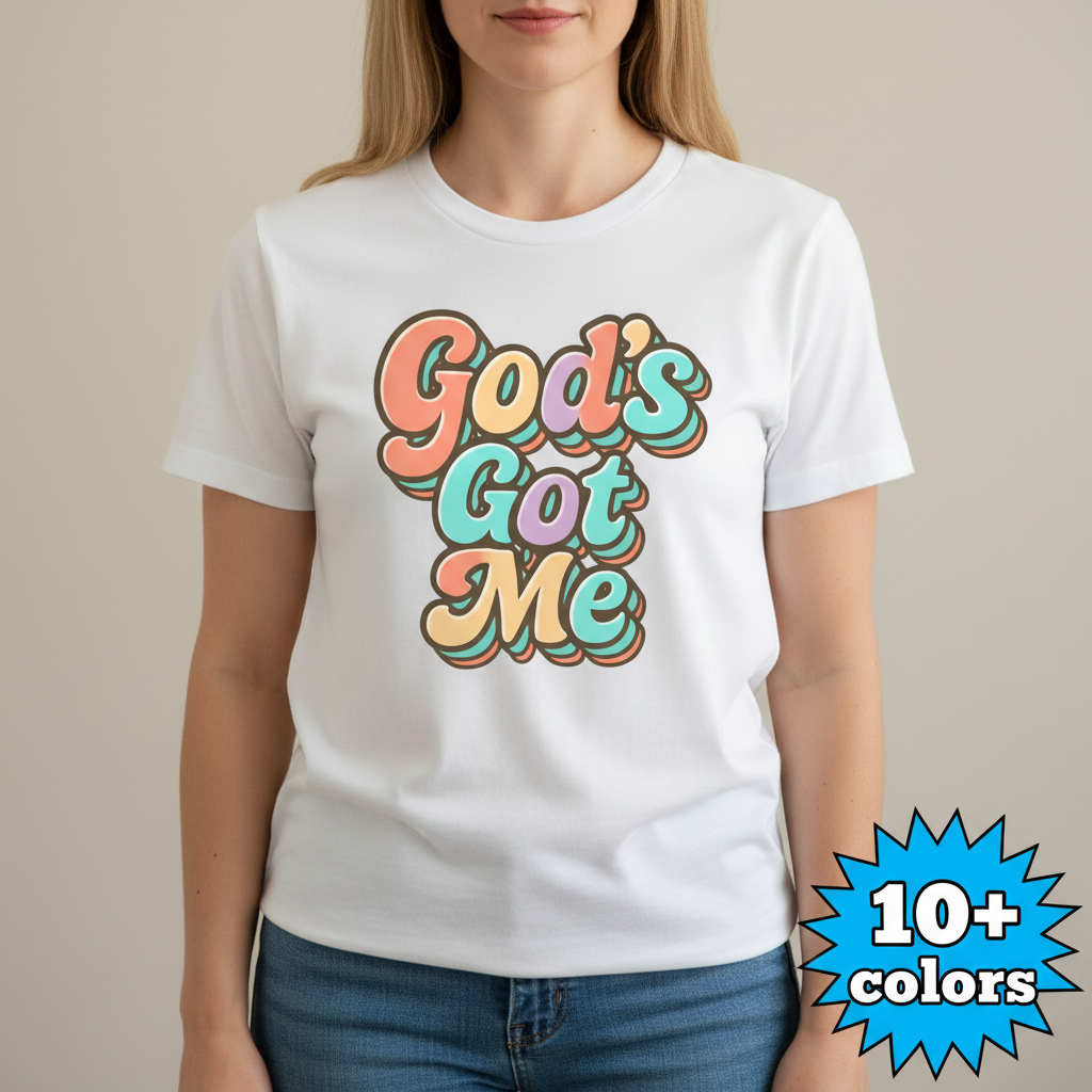 God's Got Me T-Shirt_badge