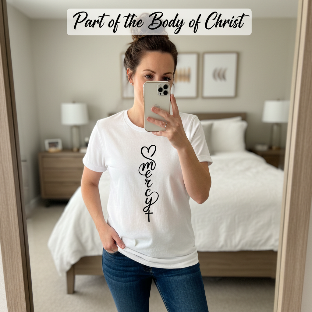 Saved by Mercy T-Shirt_mirror_selfie