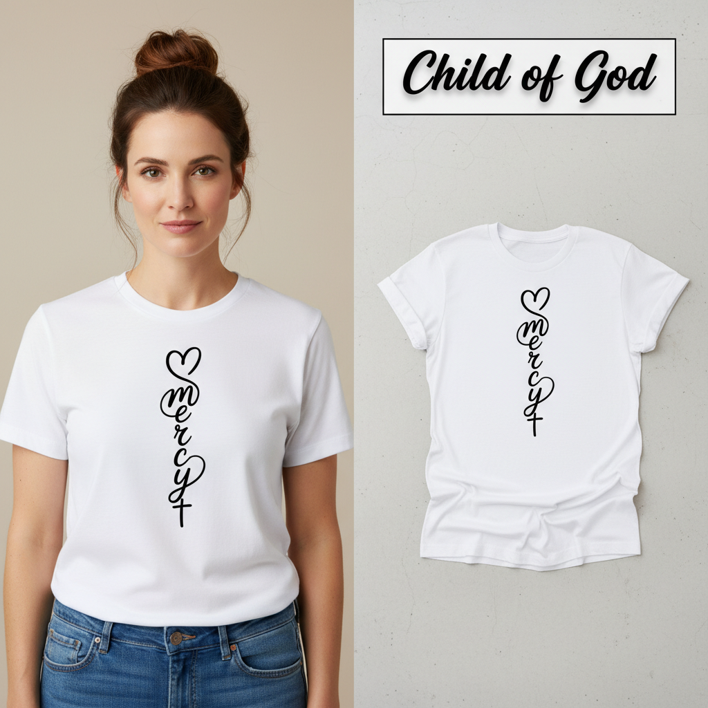 Saved by Mercy T-Shirt_model_flat