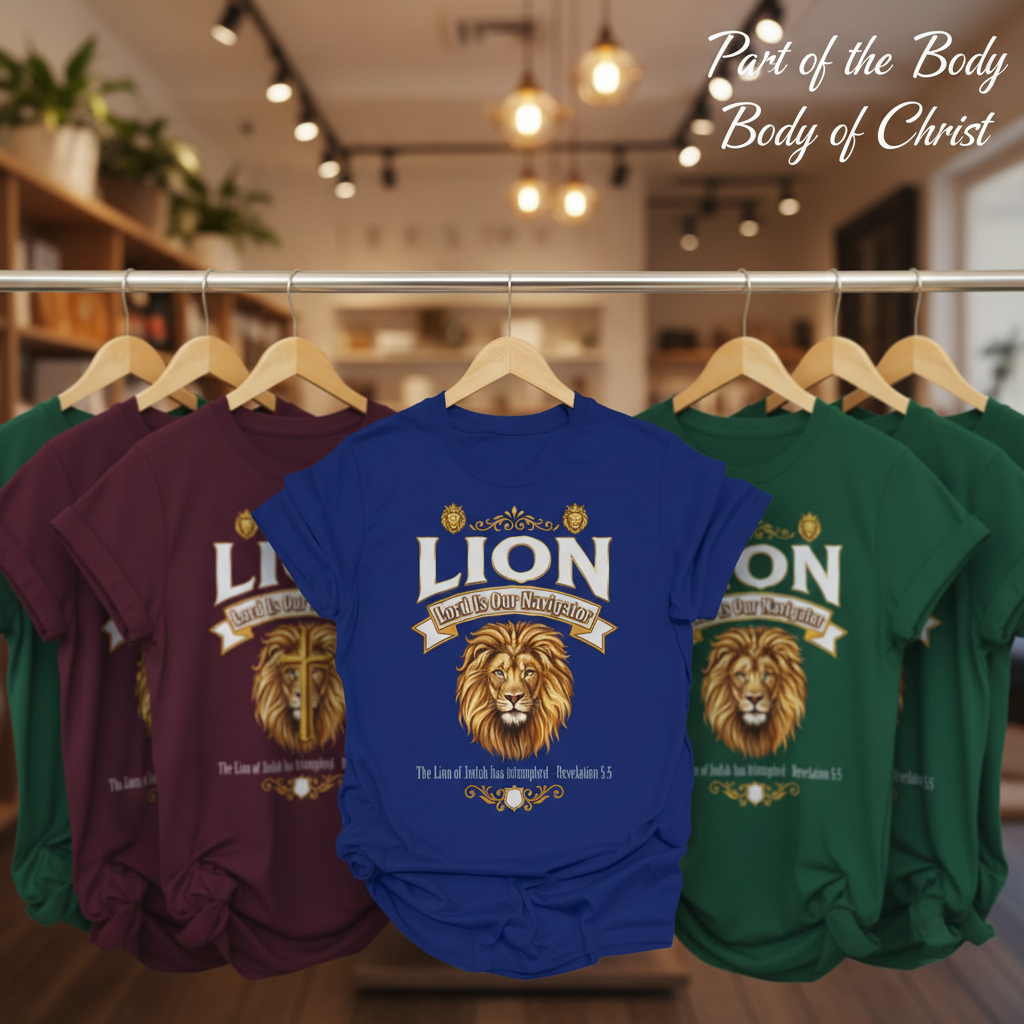 Lion of Judah Victory T-Shirt_boutique_rack