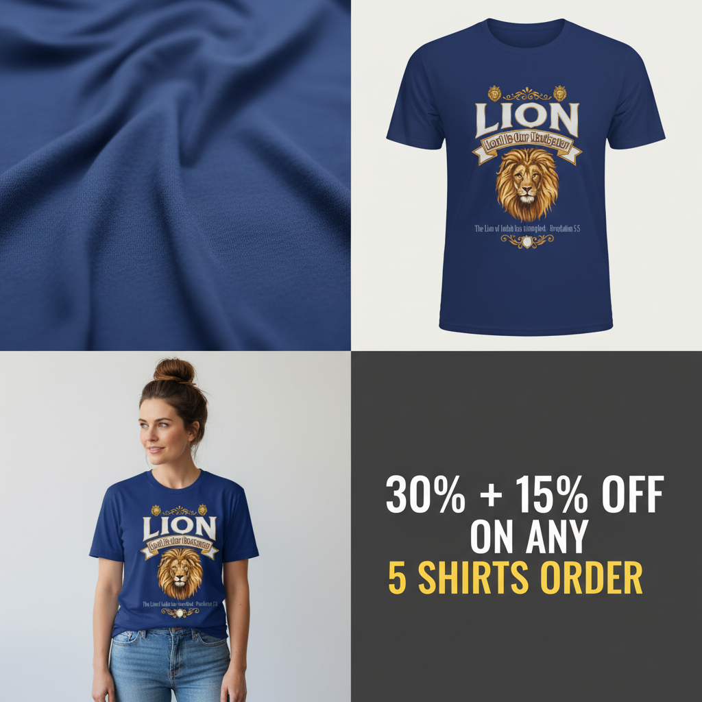 Lion of Judah Victory T-Shirt_4_panel