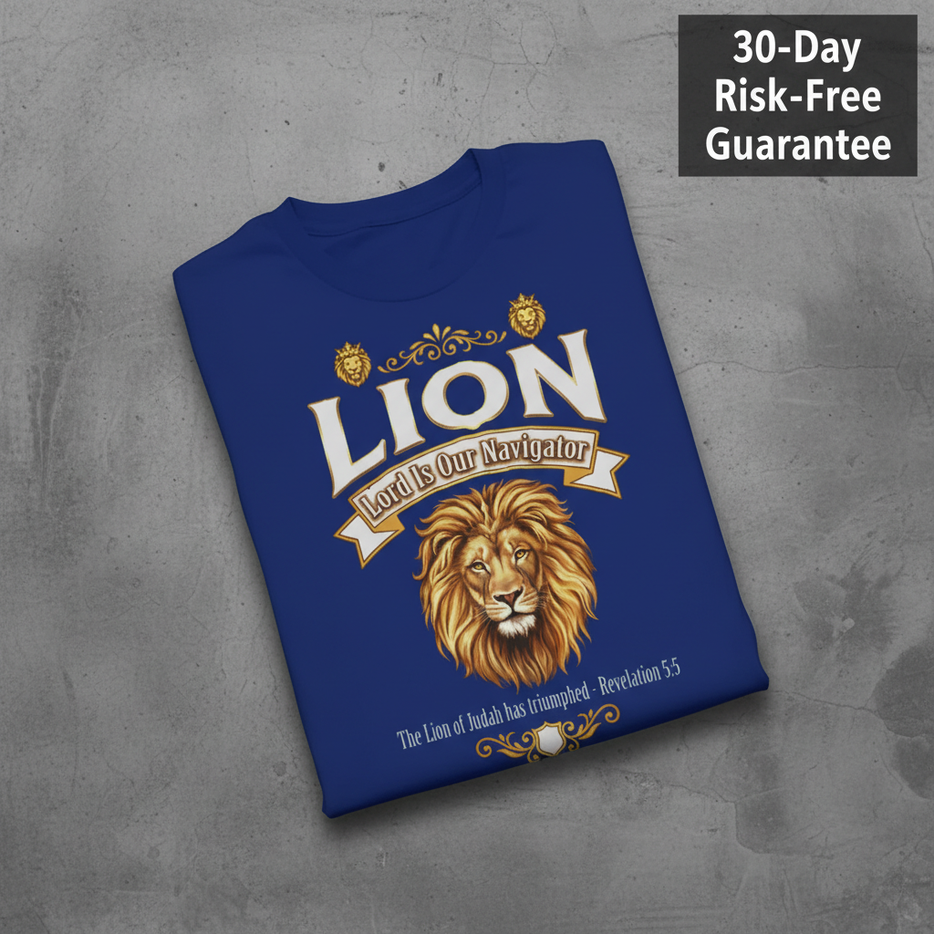 Lion of Judah Victory T-Shirt_fold_tilt