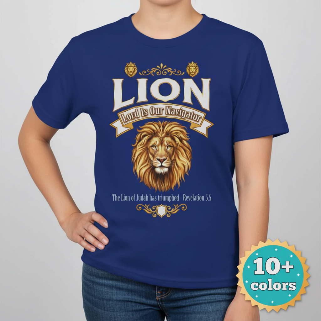 Lion of Judah Victory T-Shirt_badge