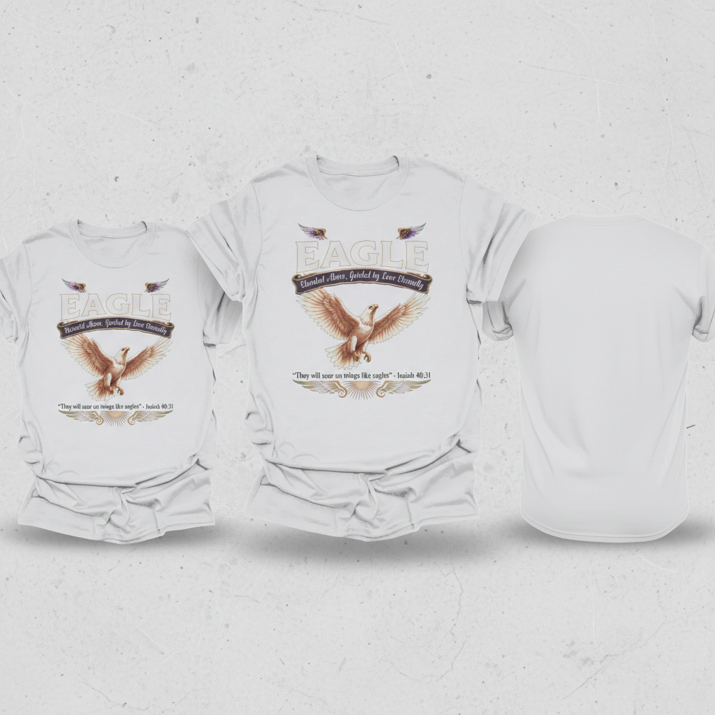Soar Like Eagles T-Shirt_triple_model