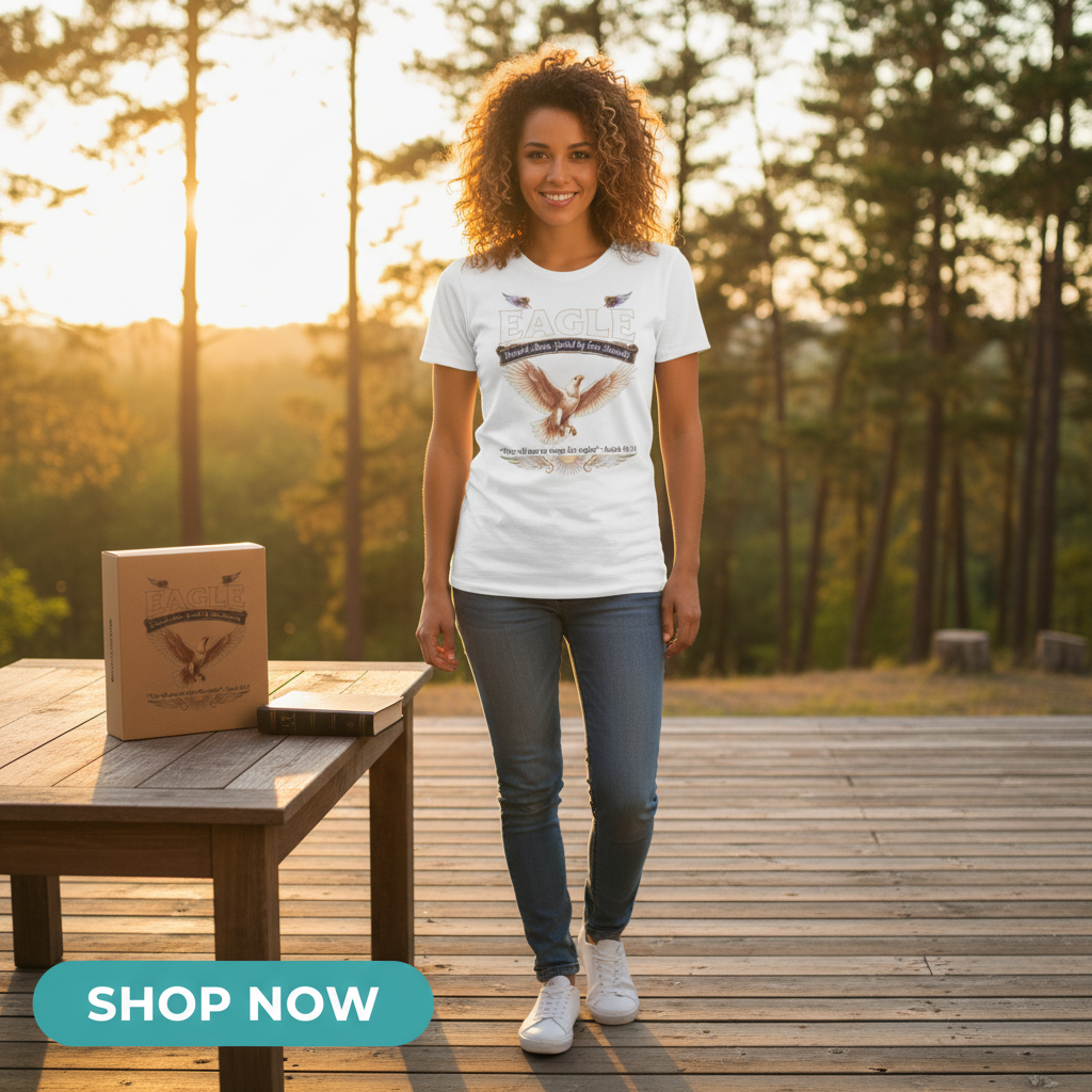 Soar Like Eagles T-Shirt_dual_model_life