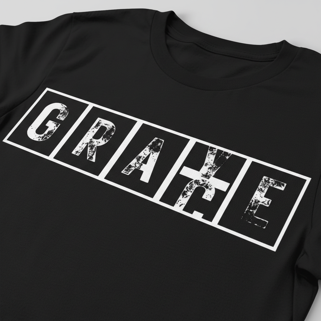 Grace Cross Blocks T-Shirt__detail