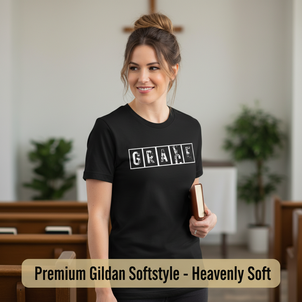 Grace Cross Blocks T-Shirt__space