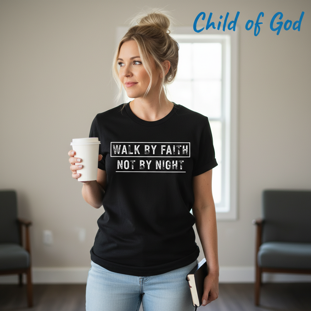 Walk By Faith Not By Night T-Shirt__lifestyle