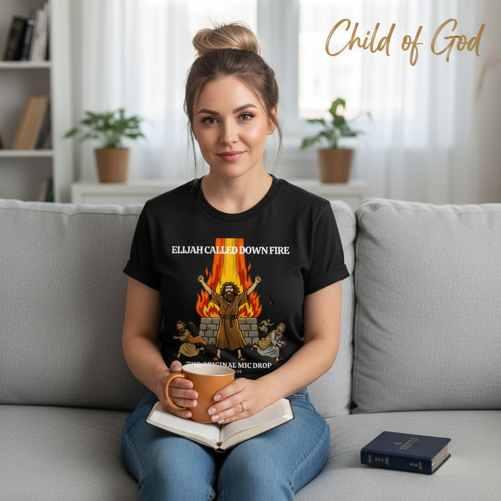 Elijah’s Fire Mic Drop T-Shirt__use