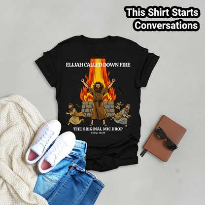 Elijah’s Fire Mic Drop T-Shirt__pair