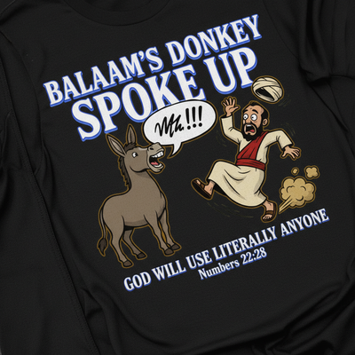 Balaam’s Donkey Spoke Up T-Shirt__detail