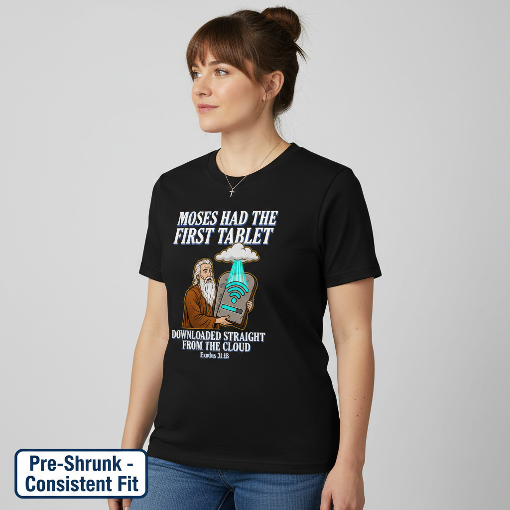 First Tablet from the Cloud T-Shirt__benefit
