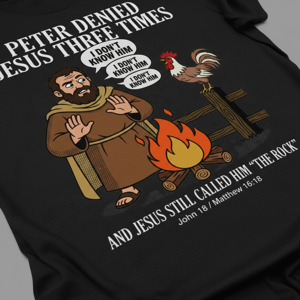 Peter Denied Jesus T-Shirt__detail