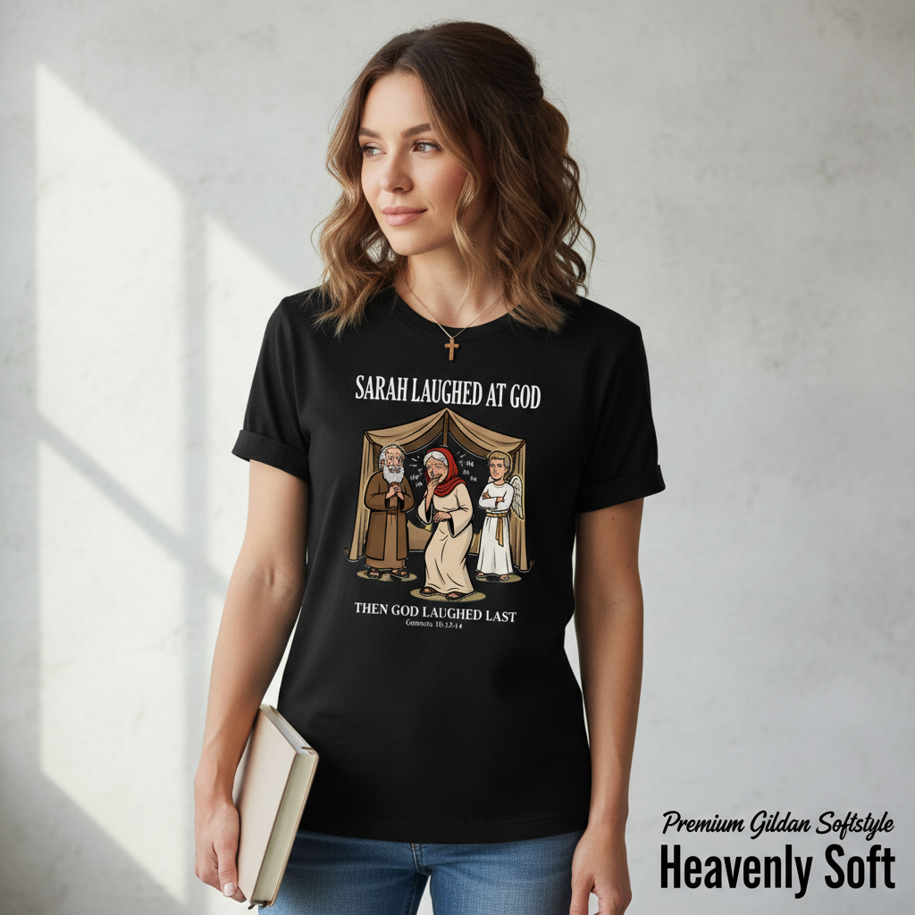 Sarah Laughed at God T-Shirt__space