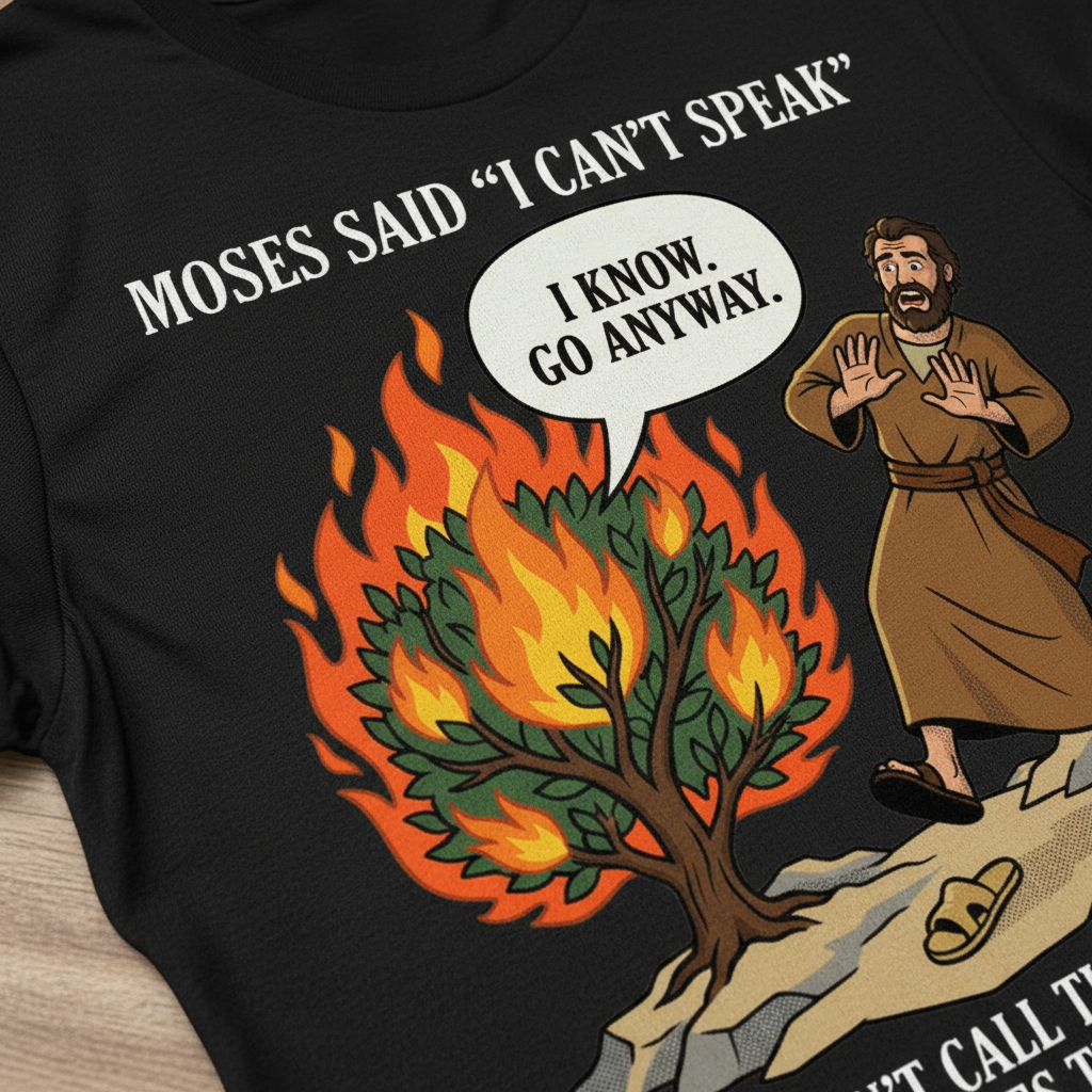 Go Anyway Moses T-Shirt__detail