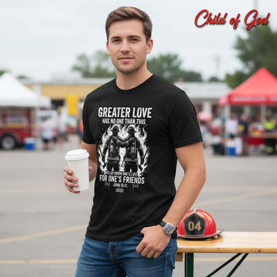 Greater Love Firefighter T-Shirt__lifestyle
