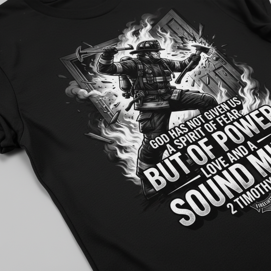 Fearless Firefighter Faith T-Shirt__detail