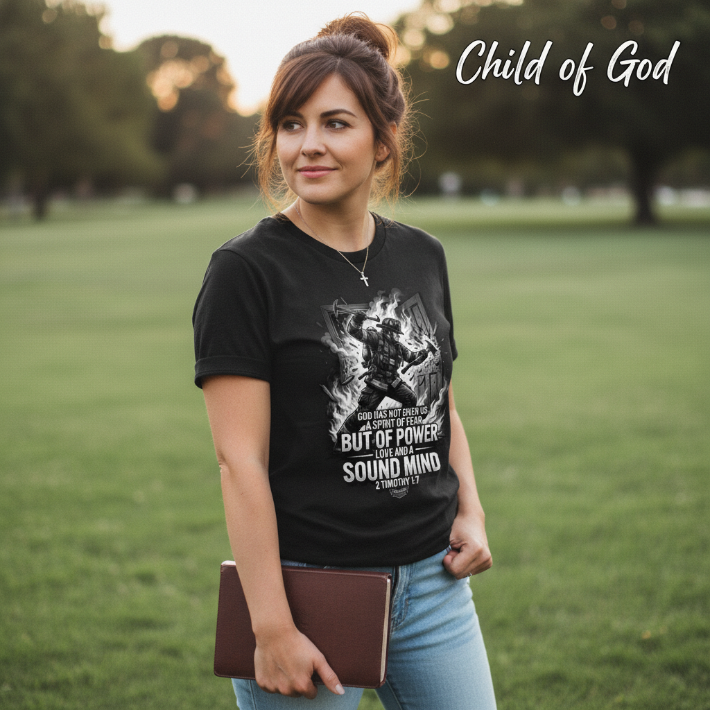 Fearless Firefighter Faith T-Shirt__lifestyle