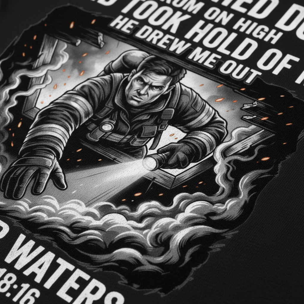Rescued by Faith T-Shirt__detail