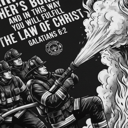 Law of Christ Firefighter T-Shirt__detail