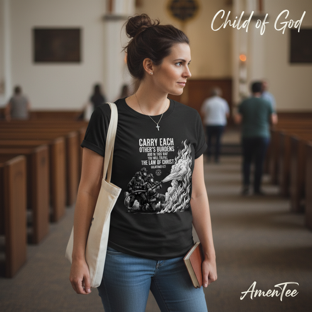 Law of Christ Firefighter T-Shirt__use