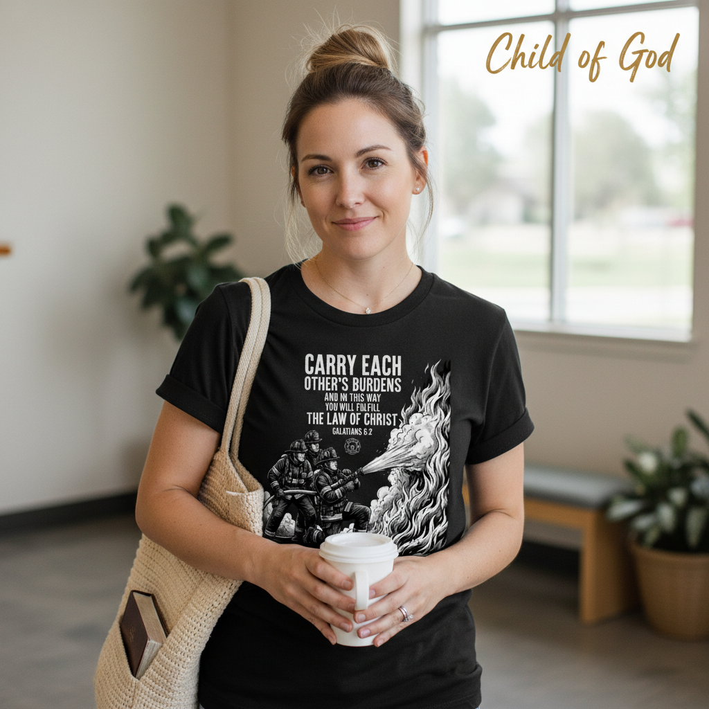 Law of Christ Firefighter T-Shirt__lifestyle