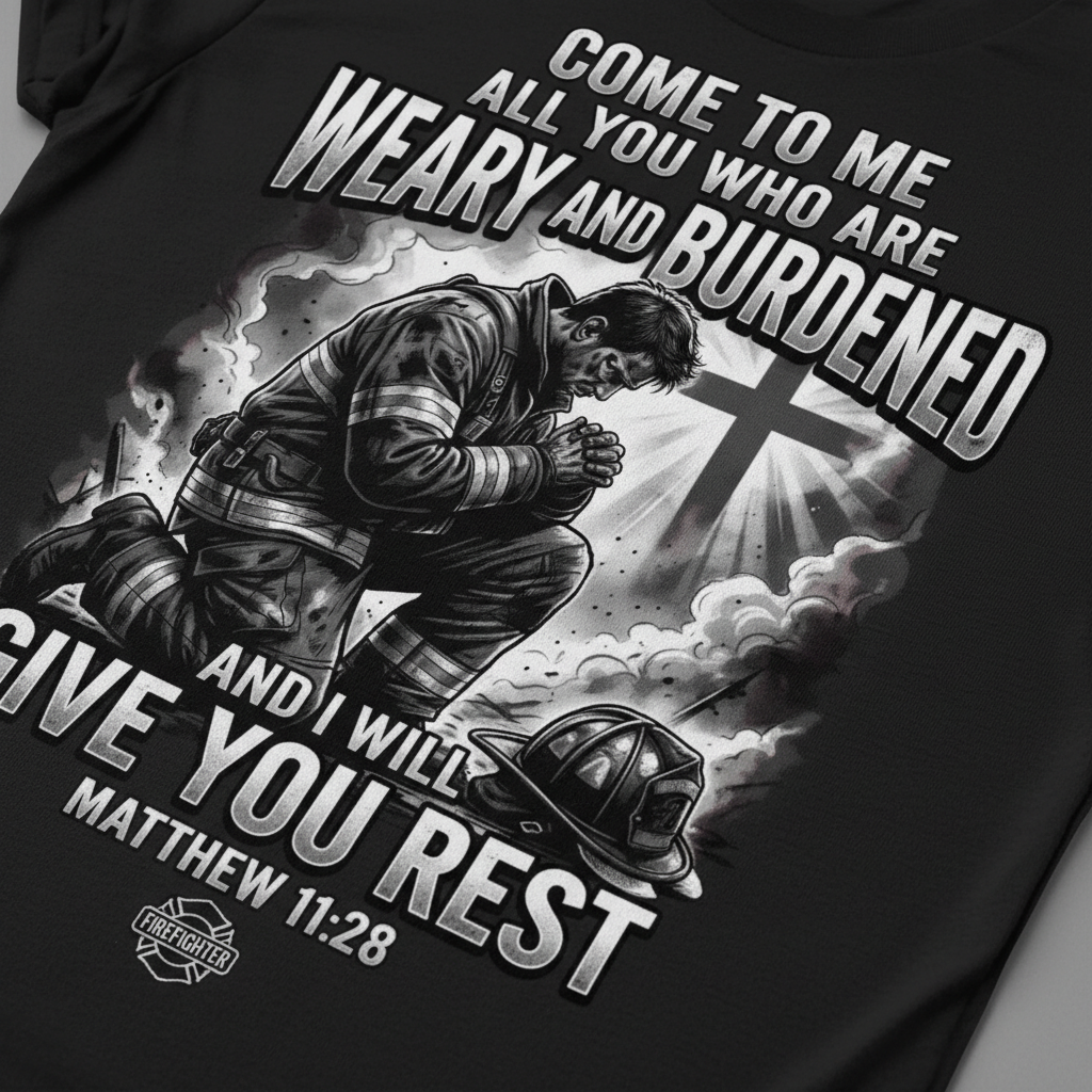 Give You Rest Firefighter T-Shirt__detail