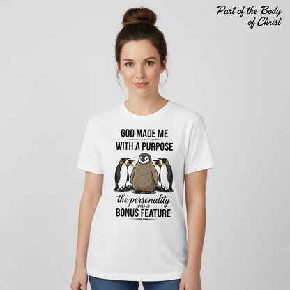 Purpose and Personality Penguin T-Shirt__hero
