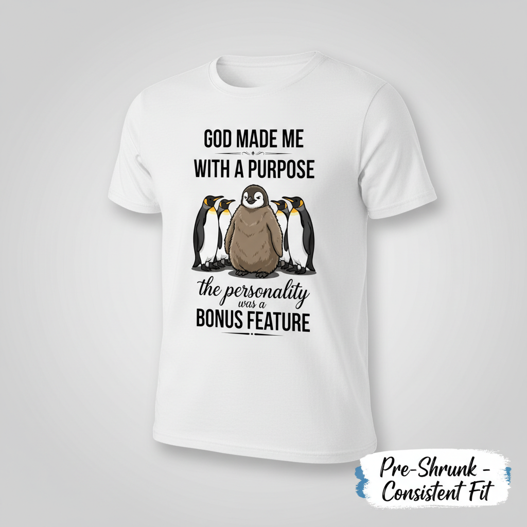 Purpose and Personality Penguin T-Shirt__space