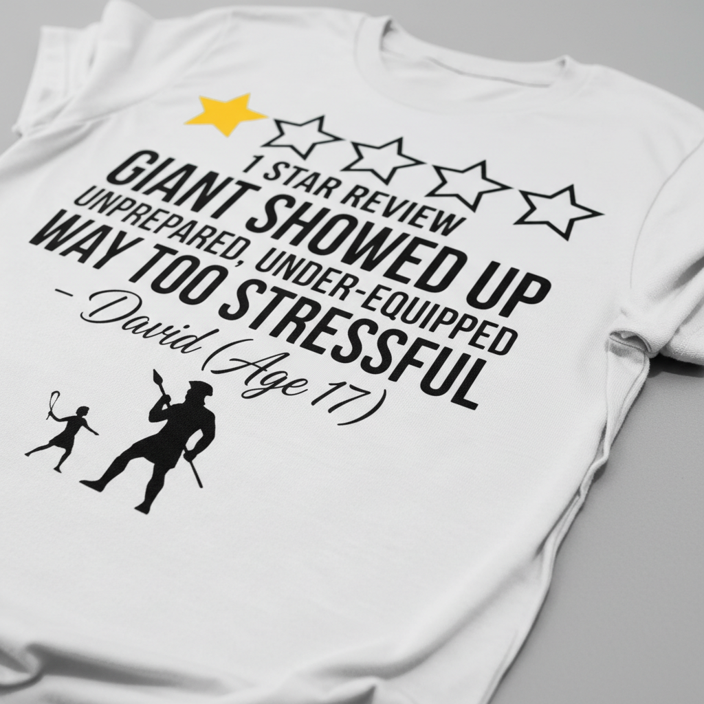One Star Goliath Review T-Shirt__detail