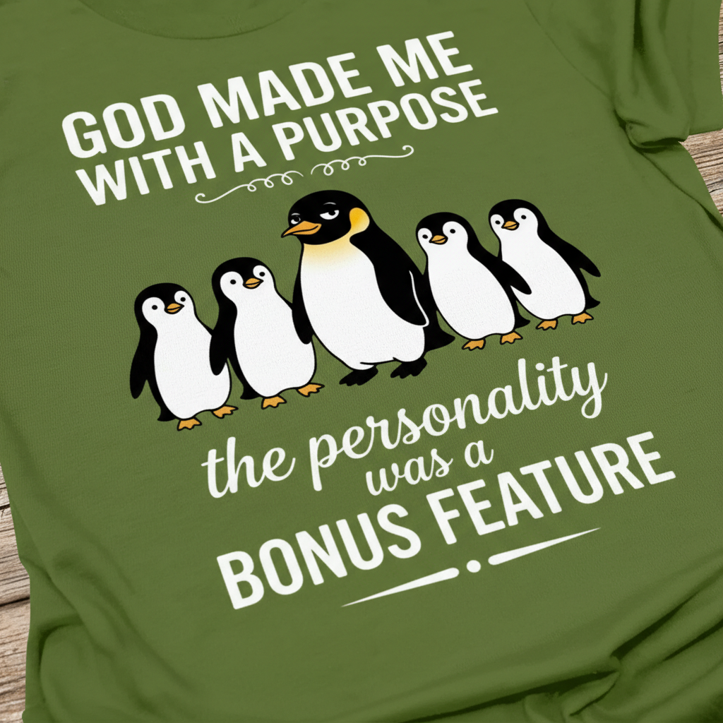 Purpose & Personality Penguin T-Shirt__detail
