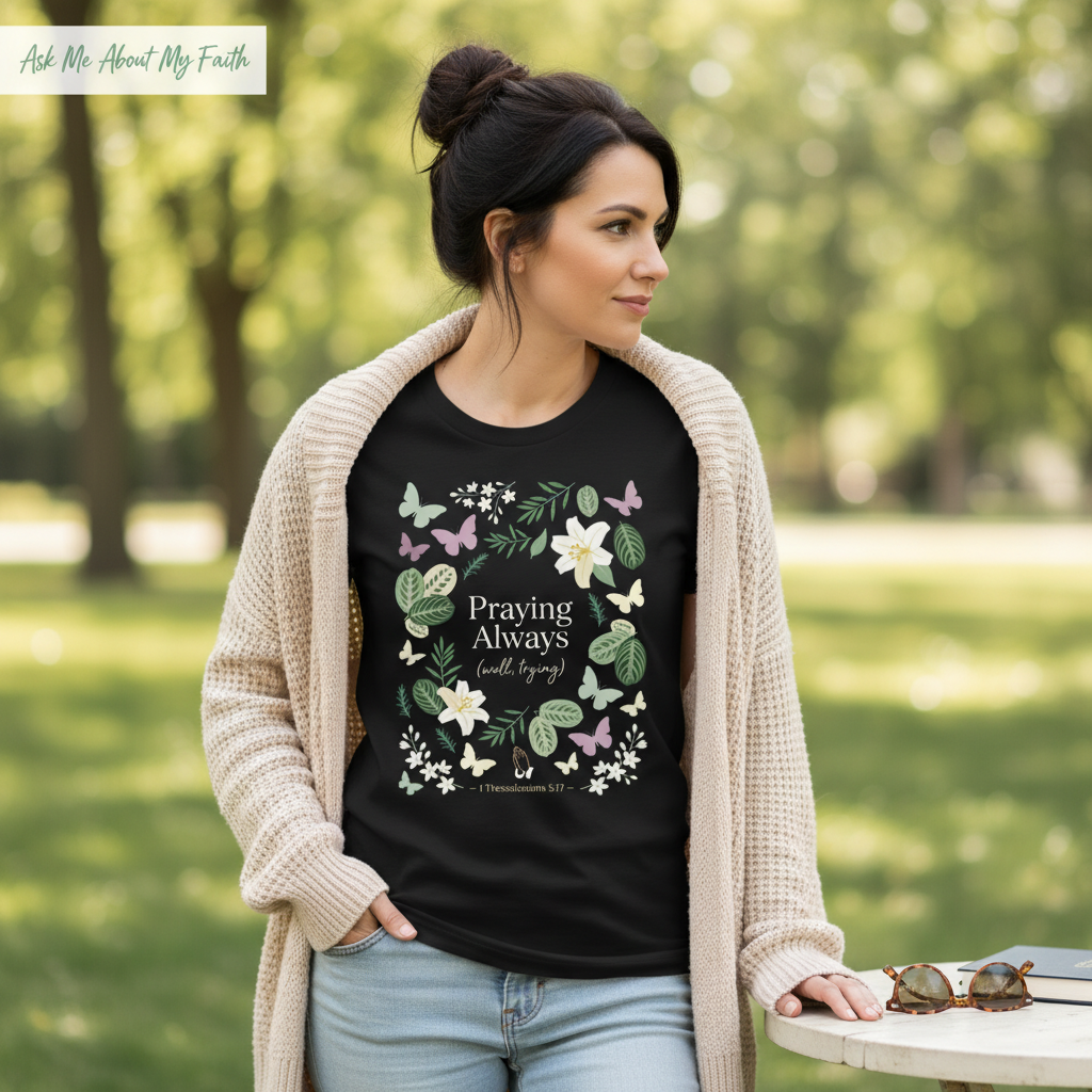 Praying Always (Well, Trying) T-Shirt__pair