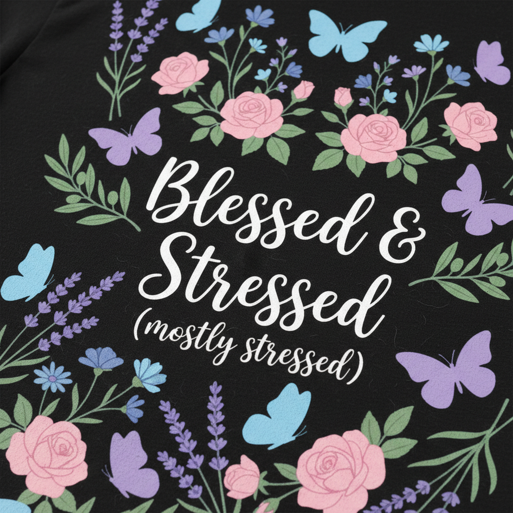 Blessed & Stressed T-Shirt__detail