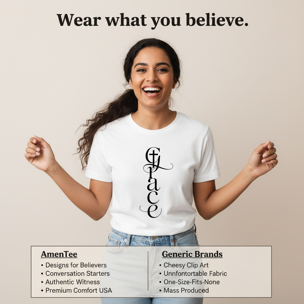 By Grace of God T-Shirt_product_table